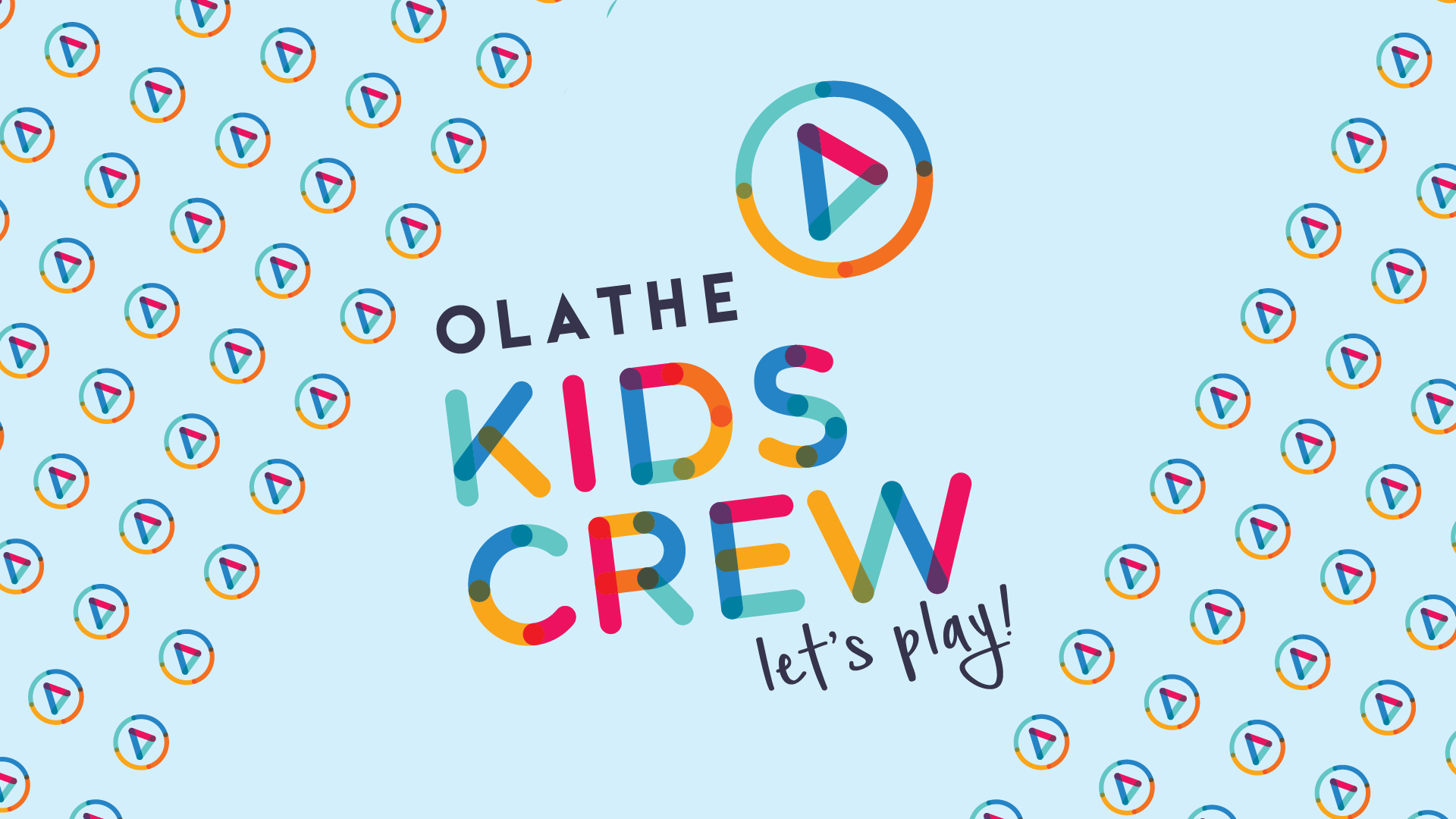 Olathe Kids Crew logo on a light blue background