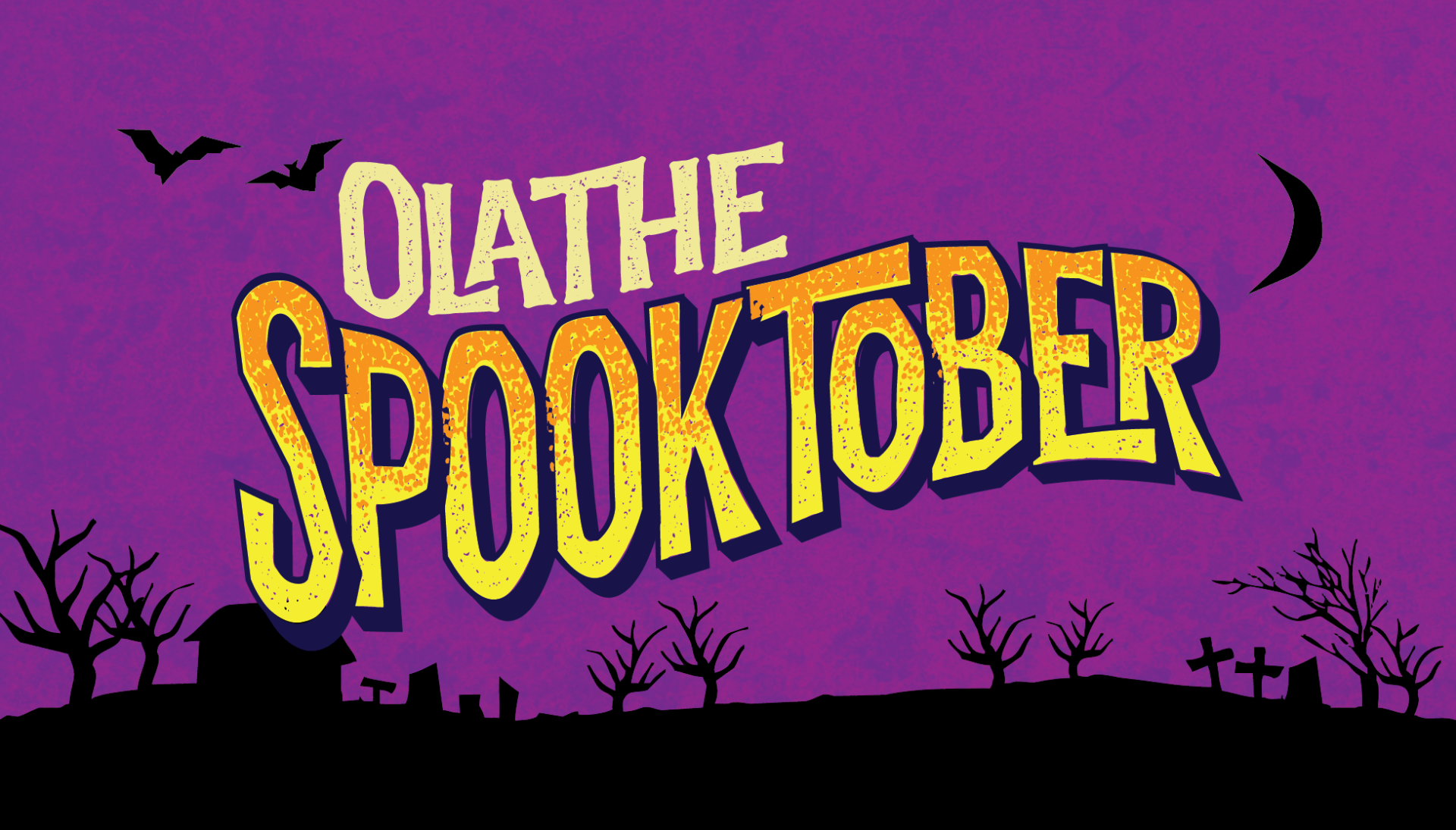 Olathe Spooktober logo with purple background