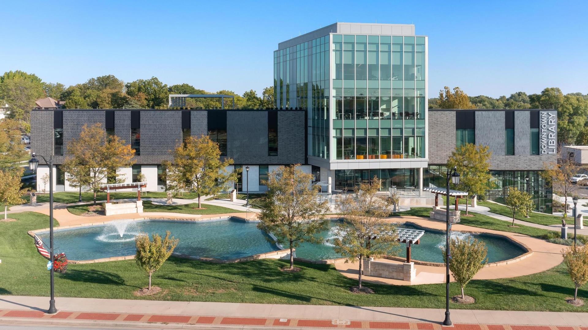 Olathe Downtown Library aerial image