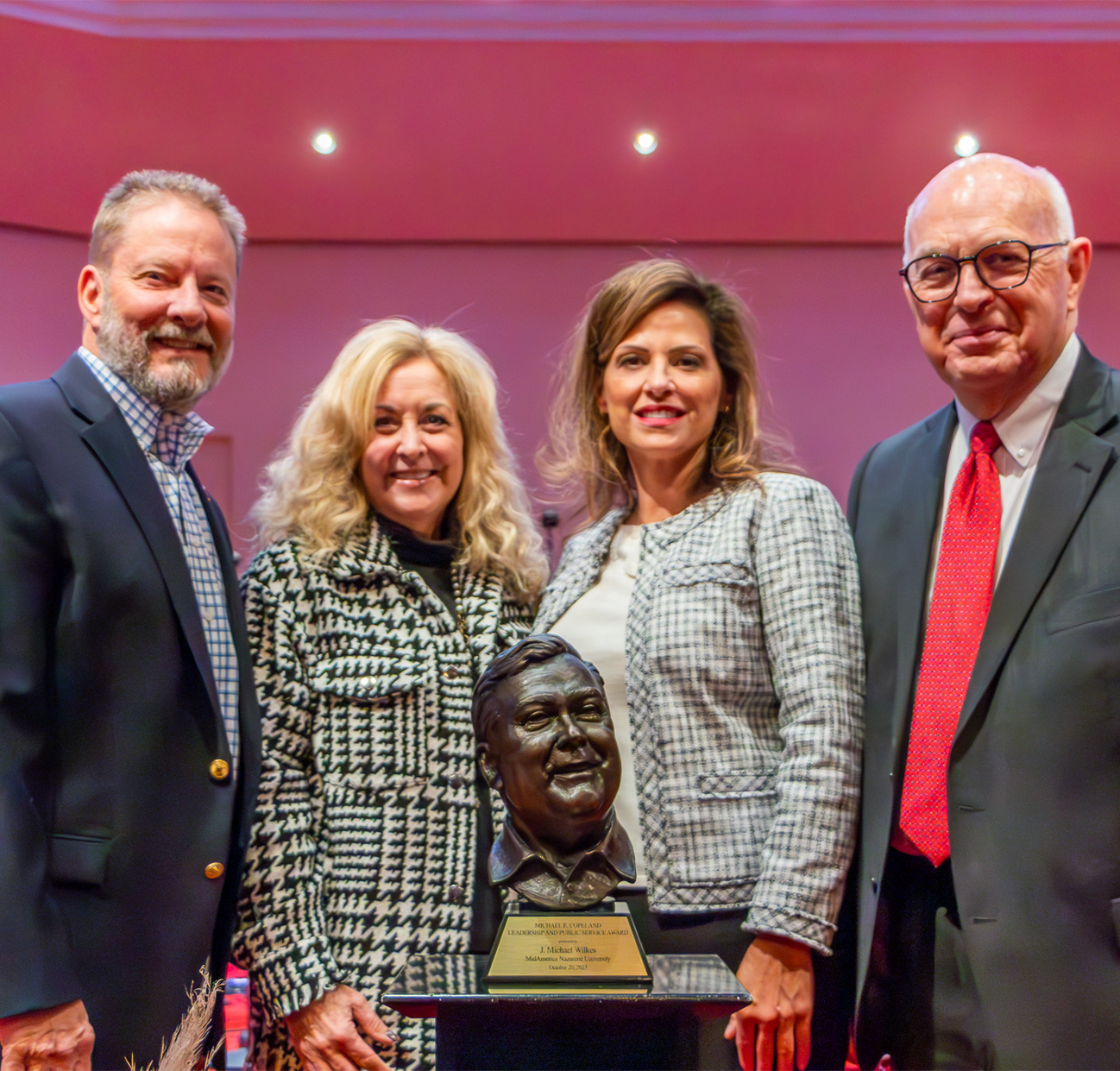 City Manager Michael Wilkes receives the Michael E. Copeland Leadership Award