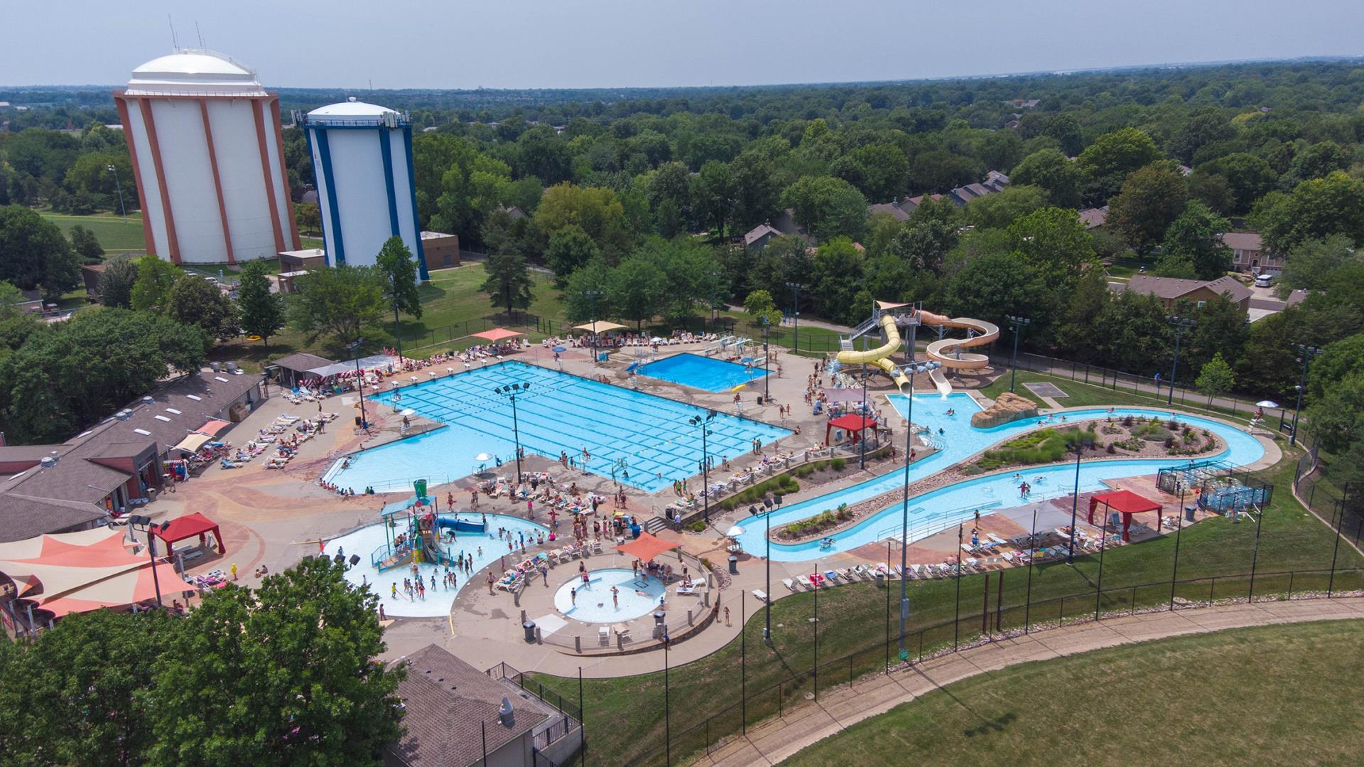 Aerial image of Black Bob Bay in Olathe, Kansas.