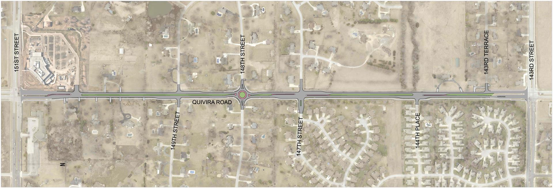 Quivira Road, 143rd to 151st, Improvement Project Photo Showing Planned Work