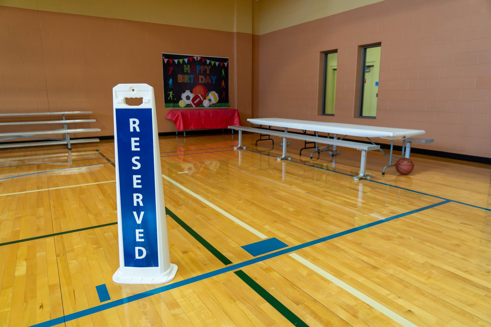 reserved section for sports party