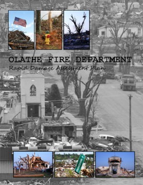 Rapid Damage Assessment Plan cover page showing Greensburg, Kansas following the tornado