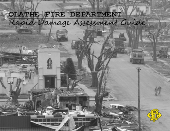 Rapid Damage Assessment Guide cover page showing Greensburg, Kansas following the tornado