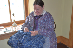 Sewing in sitting room