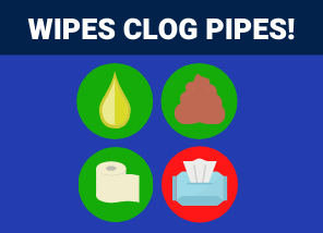 Wipes clog pipes